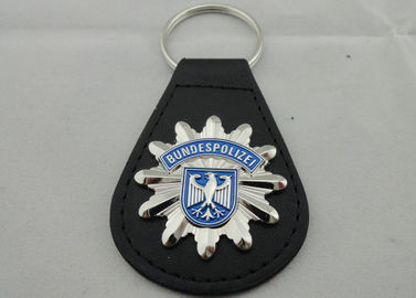 3D Bundespolizei Skóra Brelok, Dostosowane Breloki ze stopu cynku Enamel Godła