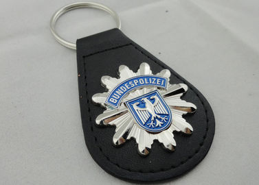 3D Bundespolizei Skóra Brelok, Dostosowane Breloki ze stopu cynku Enamel Godła