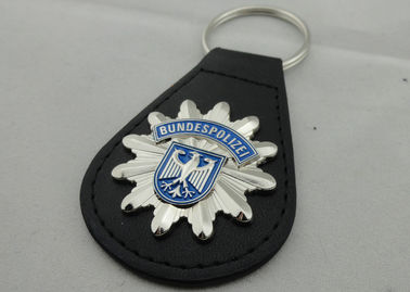 3D Bundespolizei Skóra Brelok, Dostosowane Breloki ze stopu cynku Enamel Godła