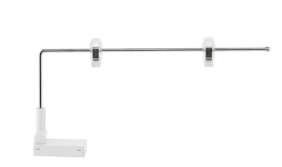 Metalowy znaczek magnetyczny 250 mm Aluminiowa rura do półki z 2 haczykami