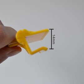 Żółte plastikowe Supermarket Reklama Price Tag Uchwyt klips, ABS podwójne burty