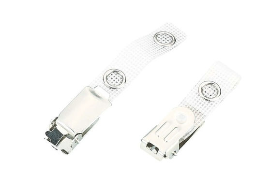 Spotkanie biura Metal PE odchylanego dowód osobisty, nazwa Badge Holder Clip z wzmocnionego PCV paskiem 30287