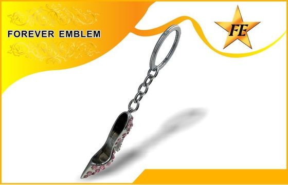 Wysokim obcasie buta metalowe reklamowe Breloki srebro Z Rhinestone