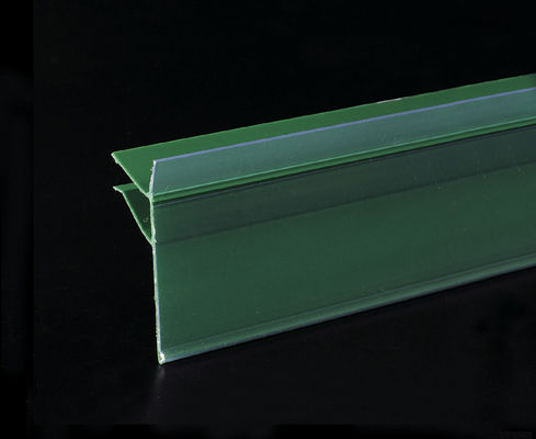 Zielony PVC Dane Gazy Znak Uchwyt do półek Mall i Price Tag Wstawione