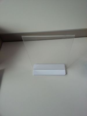 Znak Holder Restauracja Przezroczysty akryl Menu Stojak pleksy uchwytów na etykiety