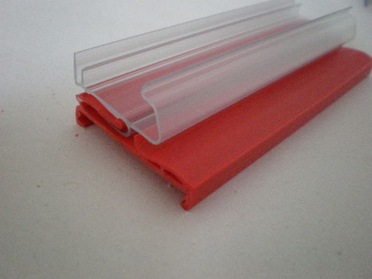 Przezroczyste plastikowe wyciskane kształtuje supermarket / sklep PVC pasek danych
