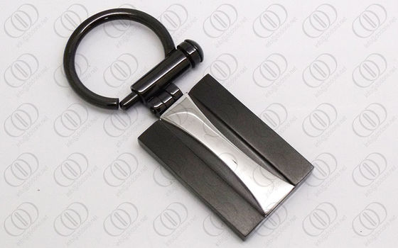 Pełny czerń Plated Stainless Steel Super Stylowy Breloki Shiny Silver Accent