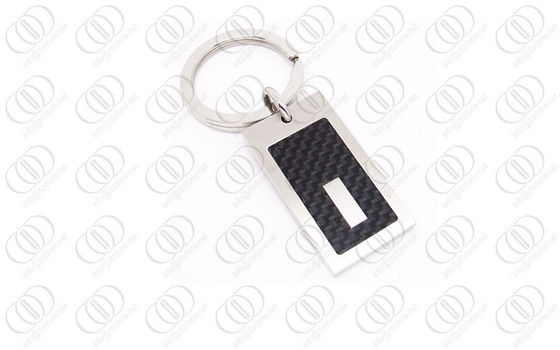 Stal nierdzewna 316L Czarny Carbon Fiber Brelok Engraeable Accent