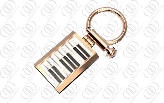 Złota Róża Holder Piano Brelok Czarny Lakier Do Muzyk