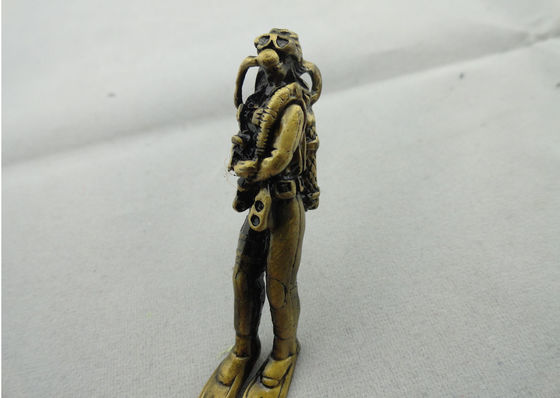 Metal Pełna Relief Key Chain, Breloczek z Pewter promocyjne Antique poszycia Gold