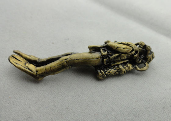Metal Pełna Relief Key Chain, Breloczek z Pewter promocyjne Antique poszycia Gold