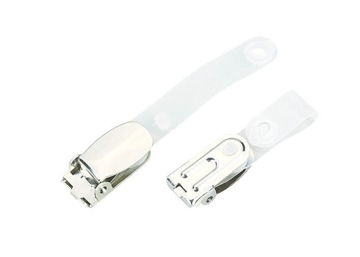 Srebrny Metal odchylanego wiszące karty ID, nazwa Badge Holder Klip do szkoły i biura 30286