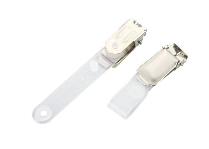Badge Holder klip Klip Gospodarka dostosowane metalu nazwisko posiadacza karty ID Badge Holder Klips z paskiem PE 30285
